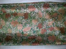 Vintage Hi-Fashion Floral Smooth Luxurious Lingerie Silk Jacquard Printed 3 Yd picture