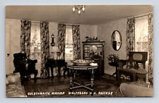 RPPC Goldthwaite Manor Interior Route 28 Wolfeboro NH Real Photo Postcard picture