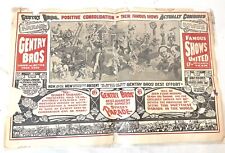 VERY RARE antique 1800's Century Bros circus parade illustrated pamphlet flyer picture
