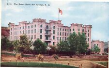 White border postcard of The Evans Hotel, Hot Springs, SD Unposted picture