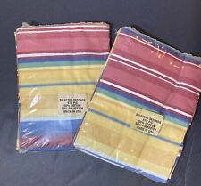 Vintage Pink/Yellow Striped Standard Pillow Cases (2) picture
