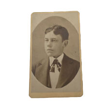 Antique Late 1800s Photograph CDV Young Handsome Man DeLamater Hartford CT picture