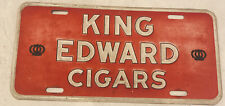Vintage Rare King Edwards Cigars  Car Tag Plate picture