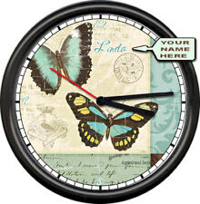 Butterfly Personalized Your Name Or In Memory Of Butterflies Gift Wall Clock picture