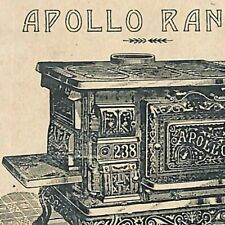 c1880's-90's Victorian Trade Card Apollo Range Minnig & Barto Pine Grove, PA  picture