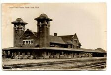 Battle Creek Michigan Grand Trunk Station c.1910s Tom Jones Glace Postcard MI 20 picture