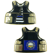 D-020 New Hampshire LEO Thin Blue Line Police Body Armor State Flag Challenge Co picture
