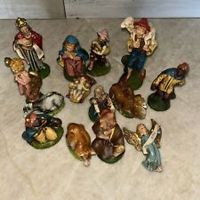14 Vintage Italian Nativity Christmas Manger Scene Figures Made In Italy picture