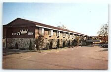 1970s STURGEON BAY WISCONSIN KING'S INN MOTEL HOTEL GREEN BAY RD POSTCARD P3166 picture