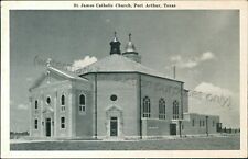 Port Arthur, TX: RPPC St James Catholic Church - Jefferson co, Texas Postcard picture