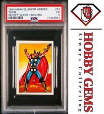 THOR PSA 5 1984 Marvel Super Heroes Secret Wars Stickers #51 picture