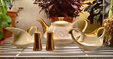 Gorgeous 22 Carat Gold-rimmed 5 Piece Tea Set  in USA picture
