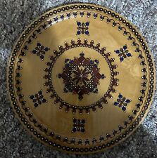 Vintage Romanian/Polish Folk Art Hand Painted Wooden Hanging Plate 11” picture