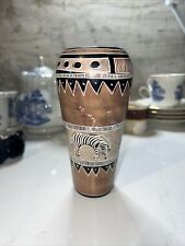 vintage native american pottery vase Hand Made 6” picture