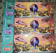  EPCOT OPENING DAY 10/1/1982, COMMEMORATIVE TICKET STUB + Date Stamped Tickets picture