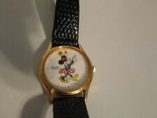 Vtg Seiko Disney Minnie Mouse Watch Women Gold Tone 4N01-0129 New Battery picture