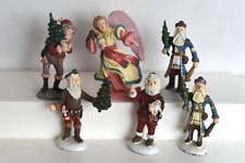 6 Mini Duncan Royale History of Santa Pewter Figures Pioneer Russian Pixie Noel picture