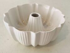 Vintage Ceramic White 10 X 4 Inches Round Shaped Oven Proof Cake Mold picture