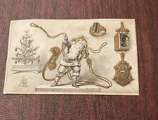19th Century Advertising Postcard Santa Claus & Solid Gold Jewelry. picture