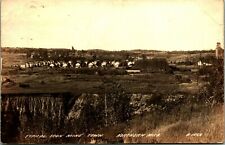 RPPC Typical Mining Town Caspian Michigan MI Birds Eye View 1943 Postcard  picture