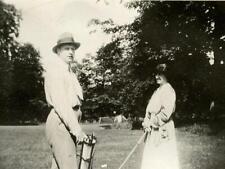 BT517 Vintage Photo COUPLE WITH GOLF CLUBS, GOLFING c Early 1900's picture