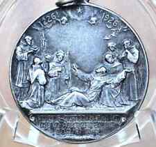 1926 Sterling Saint Francis of Assisi Medal - Vintage Catholic Medallion picture