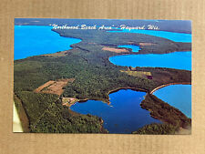 Northwoods Beach Aerial WI Hayward WI Lac Court O’Reilles Grindstone Postcard picture
