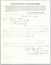 Dr. D. Jayne & Son 1877 Philadelphia, PA Letterhead Sales & Inventory Agreement picture