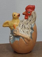 Vaillancourt Folk Art Studio Edition Hen with Chick in an Egg 1997 picture