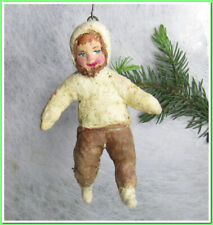 🎄Boy-Vintage antique Christmas spun cotton ornament figure #4524 picture