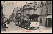 NANCY Meurthe Moselle FRANCE METZ ST Signs Cigars Papers, Streetcar, People 1905 picture