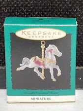 1994 NEW GRACEFUL CAROUSEL HORSE Miniature Keepsake Hallmark Ornament picture