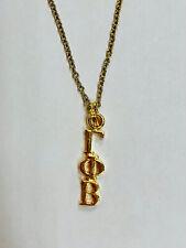 Gamma Phi Beta GPB Gold Artisan Sorority Lavaliere Necklace picture