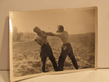 1900S WW1 VINTAGE FOUND PHOTOGRAPH OLD B&W ART PHOTO SOLDIERS BAREKNUCKLE BOXING picture