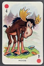 1939 Mickeys Fun Fair Card Rare Disneyana Blue Back Moose Silly Symphonies picture