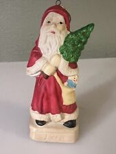 Vintage “Memories Of Santa 1910” Christmas Ornament Hand Painted Reproduction picture