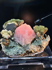 8.29LB Top Natural Red fluorite green crystal symbiosis quartz Mineral specimen picture
