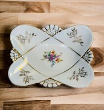 Vintage L&M (Lipper & Mann) Bondware Porcelain Rose Vanity Tray picture
