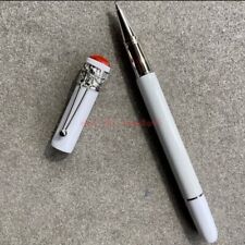 Luxury Spider Series Bright White + Silver Clip 0.7mm Black Ink Rollerball Pen picture