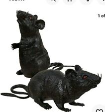 Squeezable spooky Squeaking Rats, color black, quantity 2 picture