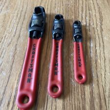 CRAFTSMAN 3-PC POCKET ADJUSTABLE BOX WRENCH SET 43381, 43380, 43378 MADE IN USA picture