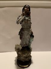 Vintage Native American Indian Woman Versailles 11”tall Porcelain Figurine picture