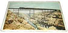 1911 SANTA FE ATSF TRAIN CANYON DIABLO POST CARD ALBUQUERQUE & ASH FORK RPO picture