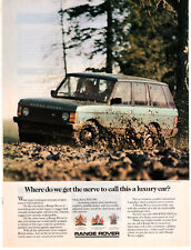 Land Rover Range Rover Off Road Mud 1985 Vintage Print Ad Original Man Cave picture