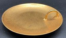 Vintage Pickard Gold Porcelain One Handle Trinket Candle Dish Tillowitz picture