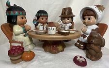 VINTAGE SWEET TOTS THANKSGIVING DINNER TABLE PRAYERS PILGRIMS NATIVE AMERICANS picture