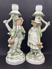 Vintage Pair of Andrea by Sadek Figural Candlesticks Boy & Girl picture