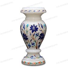 Decorative Marble Vase, Lapis Lazuli Floral Inlay, Table Vases, Home Decor picture