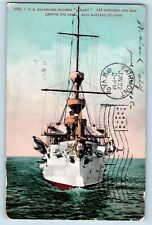 Postcard US Protected Cruiser Albany Steamer Cruise Ship 1908 Vintage Antique picture