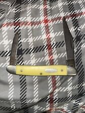 1976(4Dot) NEW/MINTy USA CASE XX 03244 SERPENTINE YELLOW DELRIN 2 BLADE STOCKMAN picture